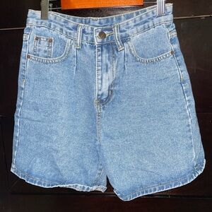 blue jean shorts